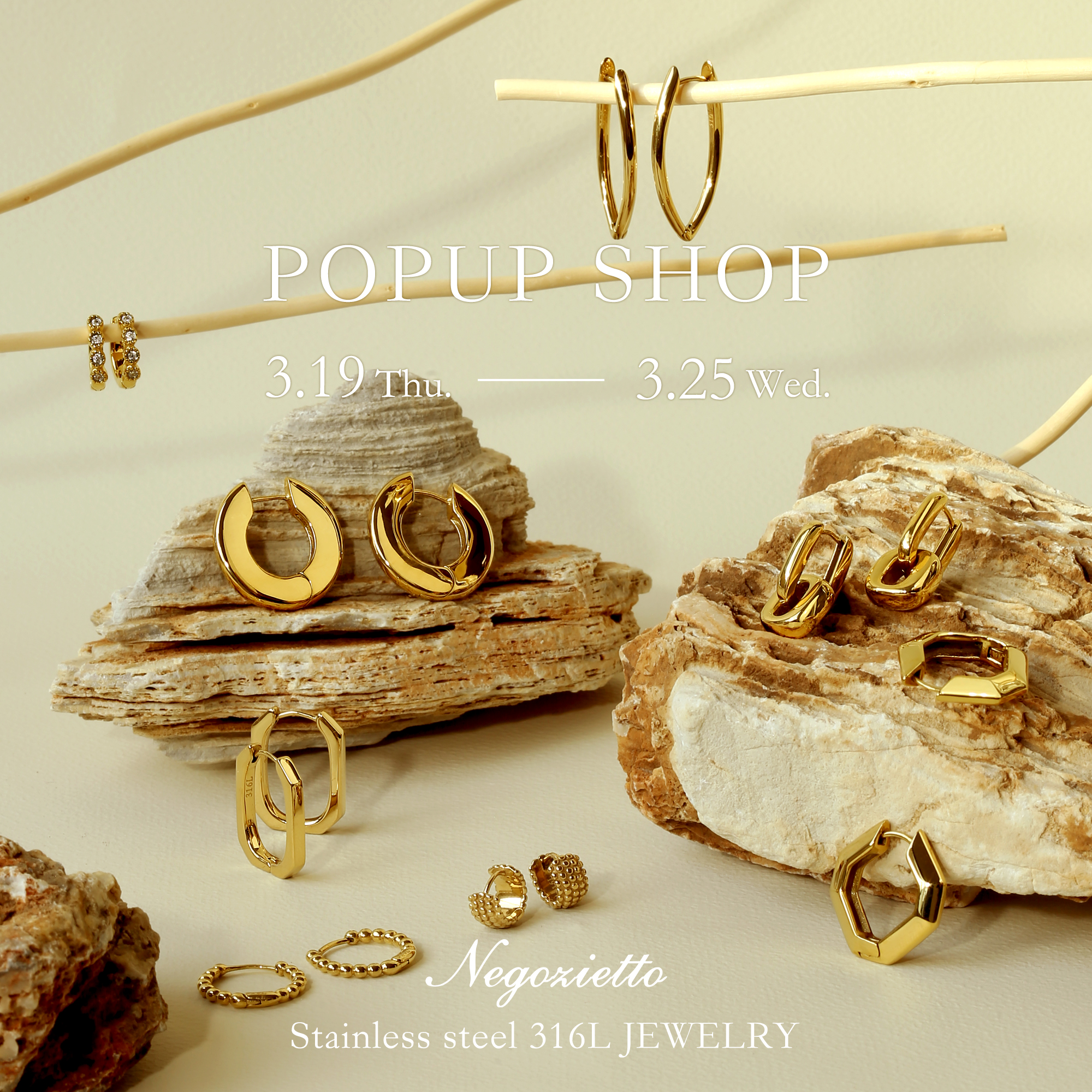 【金属アレルギー対応ジュエリー/Negozietto】POP UP SHOP 画像